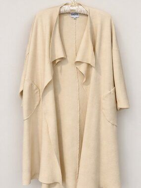 SNDYS Cream Waterfall Longline Cardigan – Size XS